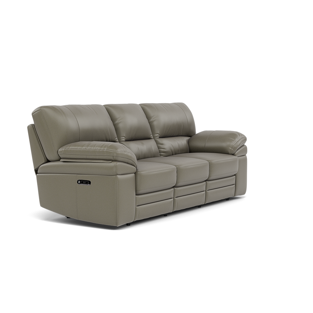 Gino 3 Seater Recliner Sofa - 3 Seater Power Recliner Sofa with USB Cat 60 - Power Recliner with USB — Cat-60/20 Montana Pewter, gallery image 1
