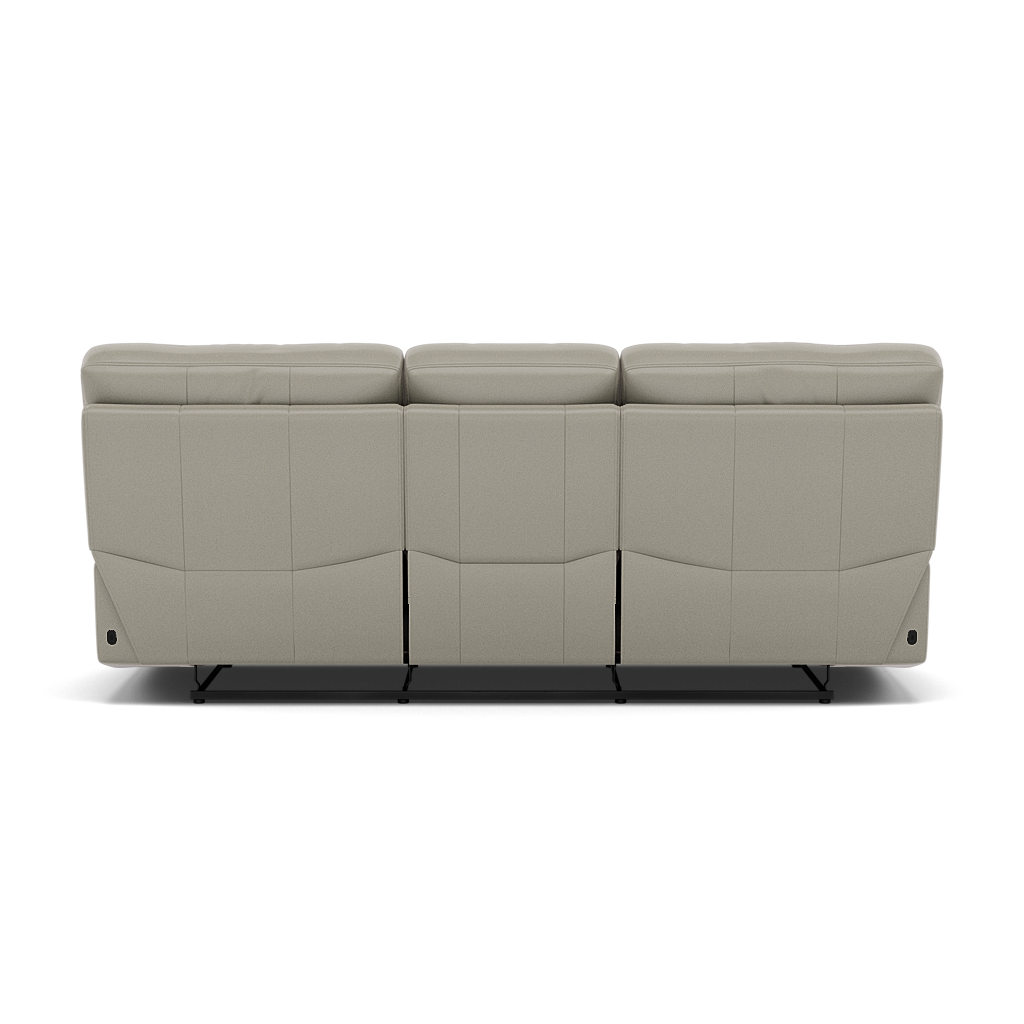 Gino 3 Seater Recliner Sofa - 3 Seater Power Recliner Sofa with USB Cat 60 - Power Recliner with USB — Cat-60/28 Montana New Grey, gallery image 2