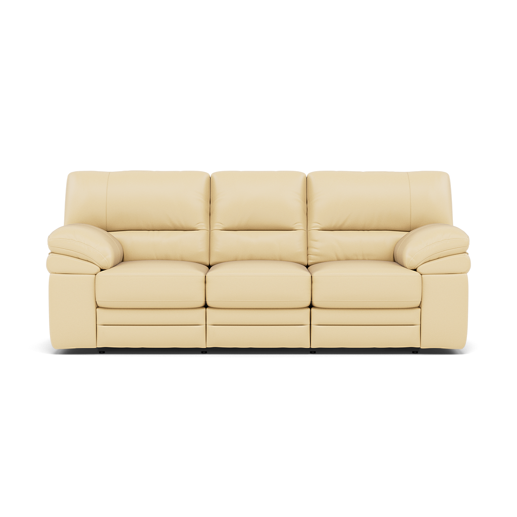 Gino 3 Seater Recliner Sofa - 3 Seater Power Recliner Sofa with USB Cat 60 - Power Recliner with USB 3 Seater Sofas Sterling Home 3 Cat-60/04 Montana Vanilla Cream