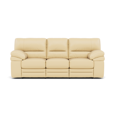 Gino 3 Seater Recliner Sofa - 3 Seater Power Recliner Sofa with USB Cat 60 - Power Recliner with USB 3 Seater Sofas Sterling Home 3 Cat-60/04 Montana Vanilla Cream