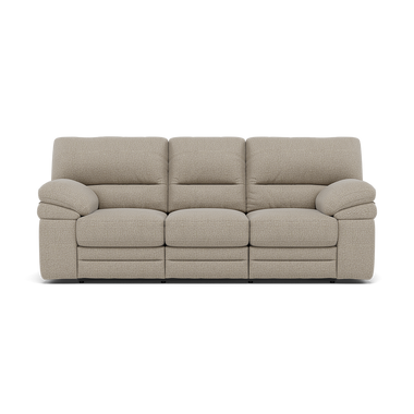 Gino 3 Seater Recliner Sofa - 3 Seater Power Recliner Sofa with USB F8 - Power Recliner with USB 3 Seater Sofas Sterling Home 6 Hopsack Linen 70004