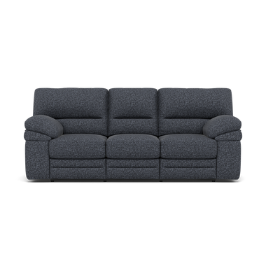 Gino 3 Seater Recliner Sofa - 3 Seater Power Recliner Sofa with USB F8 - Power Recliner with USB 3 Seater Sofas Sterling Home 7 Hopsack Midnight 70005