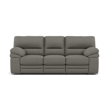 Gino 3 Seater Recliner Sofa - 3 Seater Power Recliner Sofa with USB F8 - Power Recliner with USB 3 Seater Sofas Sterling Home 5 Hopsack Platinum 70003
