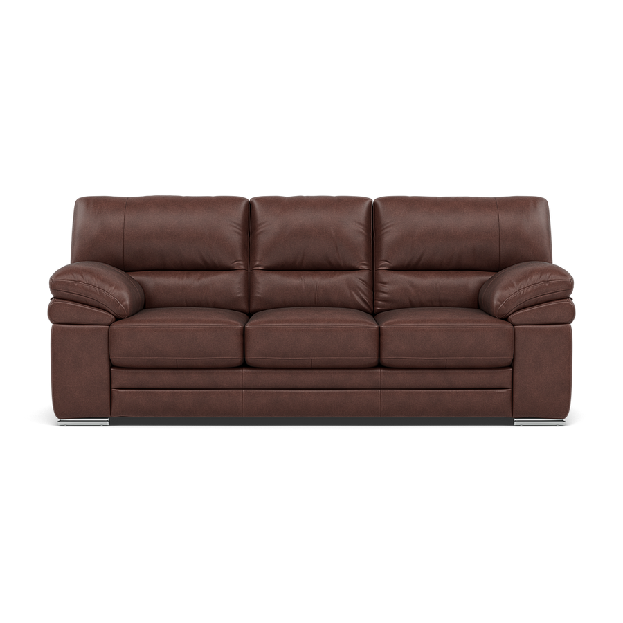 Gino 3 Seater Sofa - 3 Seater Sofa Cat 55 Sofas Sterling Home Cat-55/27 Seattle Chestnut Metal Feet 1