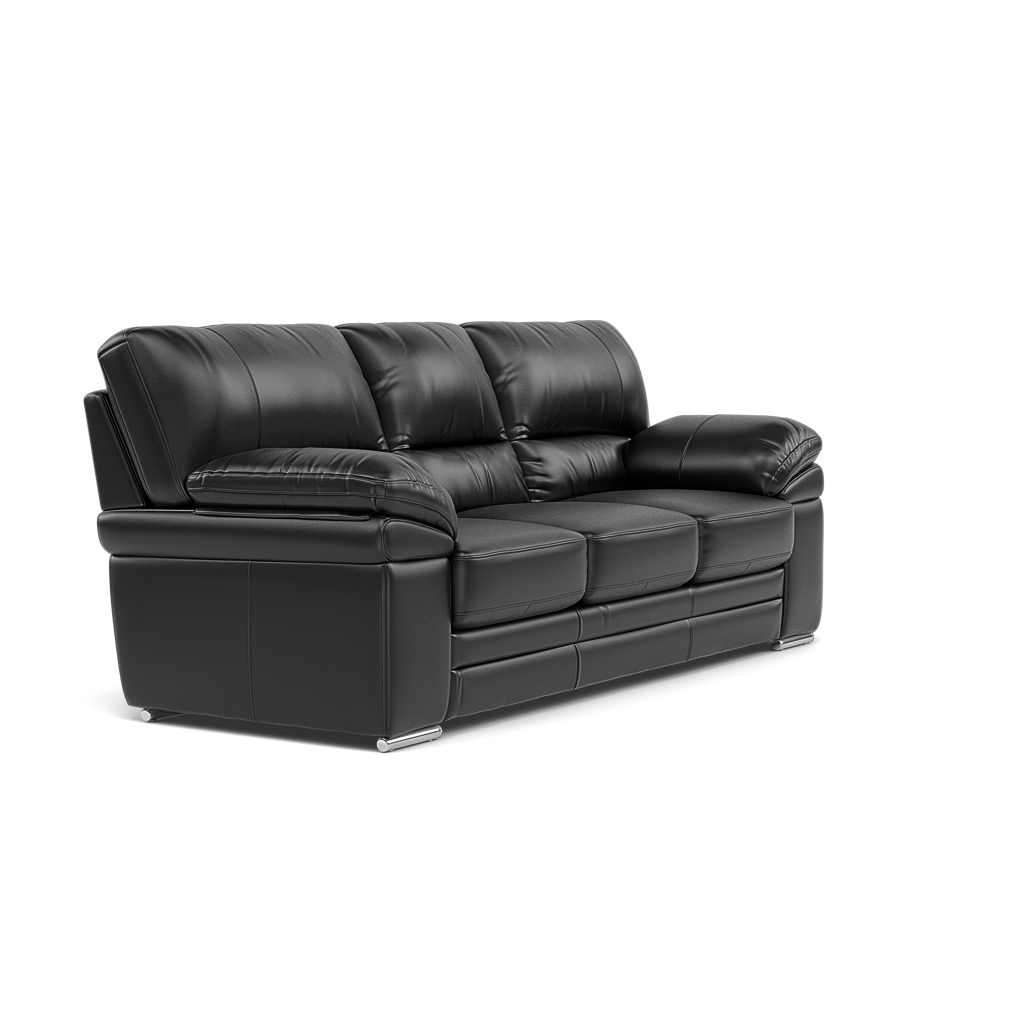 Gino 3 Seater Sofa - 3 Seater Sofa Cat 55 — Cat-55/72 New Club Dark Grey / Metal Feet, gallery image 1