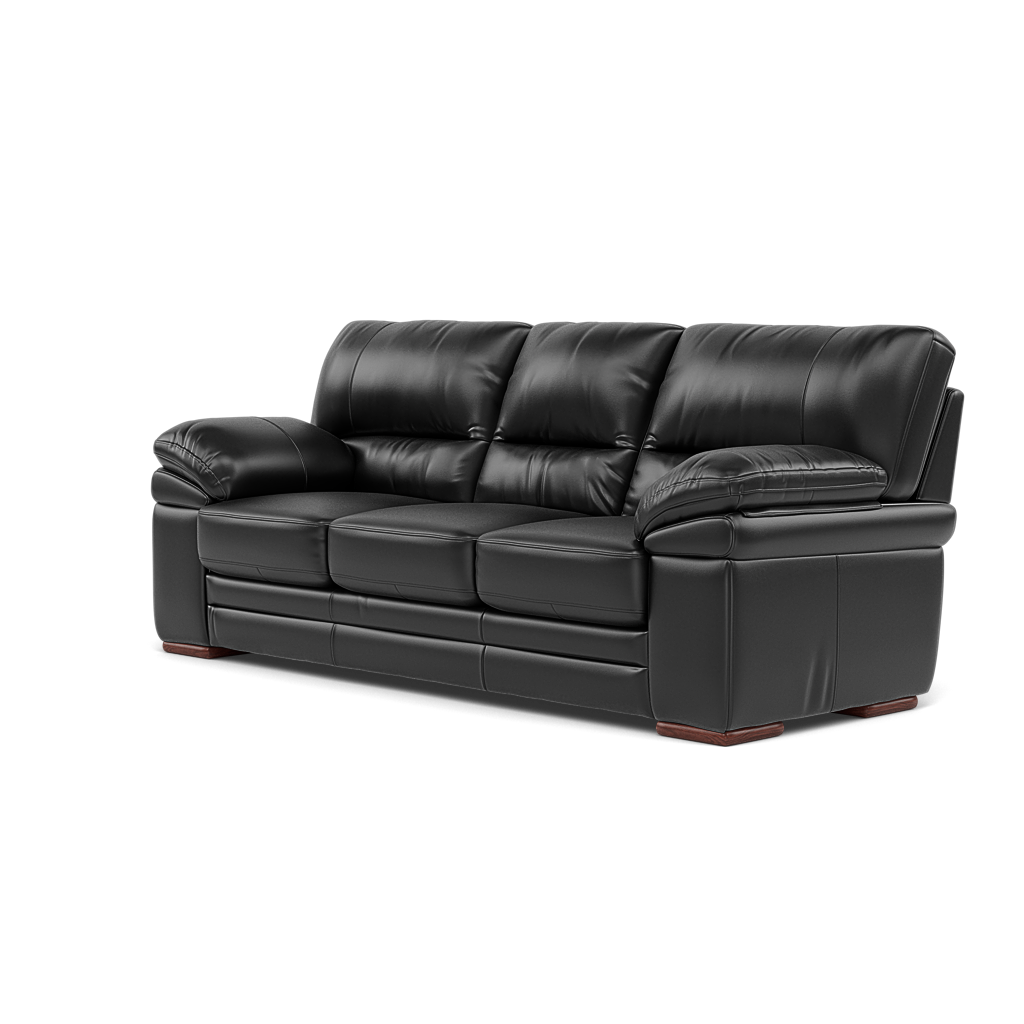 Gino 3 Seater Sofa - 3 Seater Sofa Cat 55 — Cat-55/72 New Club Dark Grey / Wooden Feet, gallery image 3