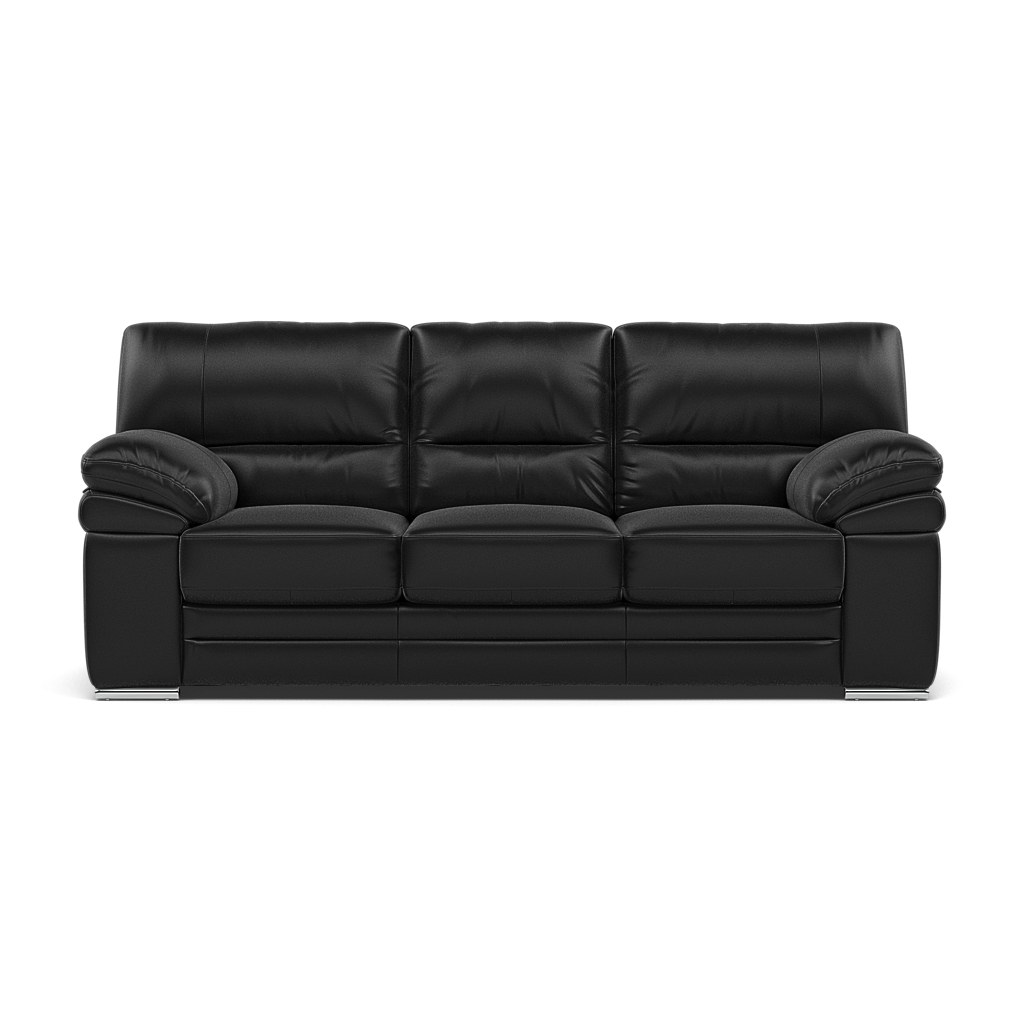 Gino 3 Seater Sofa - 3 Seater Sofa Cat 55 3 Seater Sofas Sterling Home 1 Cat-55/72 New Club Dark Grey Metal Feet