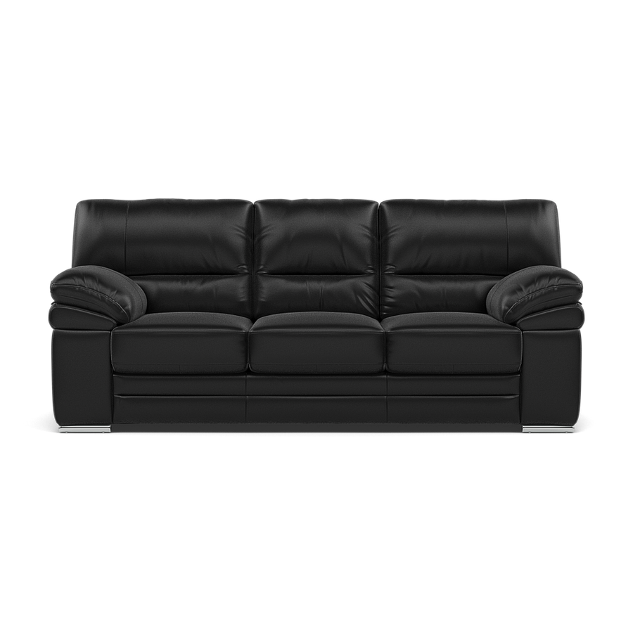 Gino 3 Seater Sofa - 3 Seater Sofa Cat 55 3 Seater Sofas Sterling Home 1 Cat-55/72 New Club Dark Grey Metal Feet