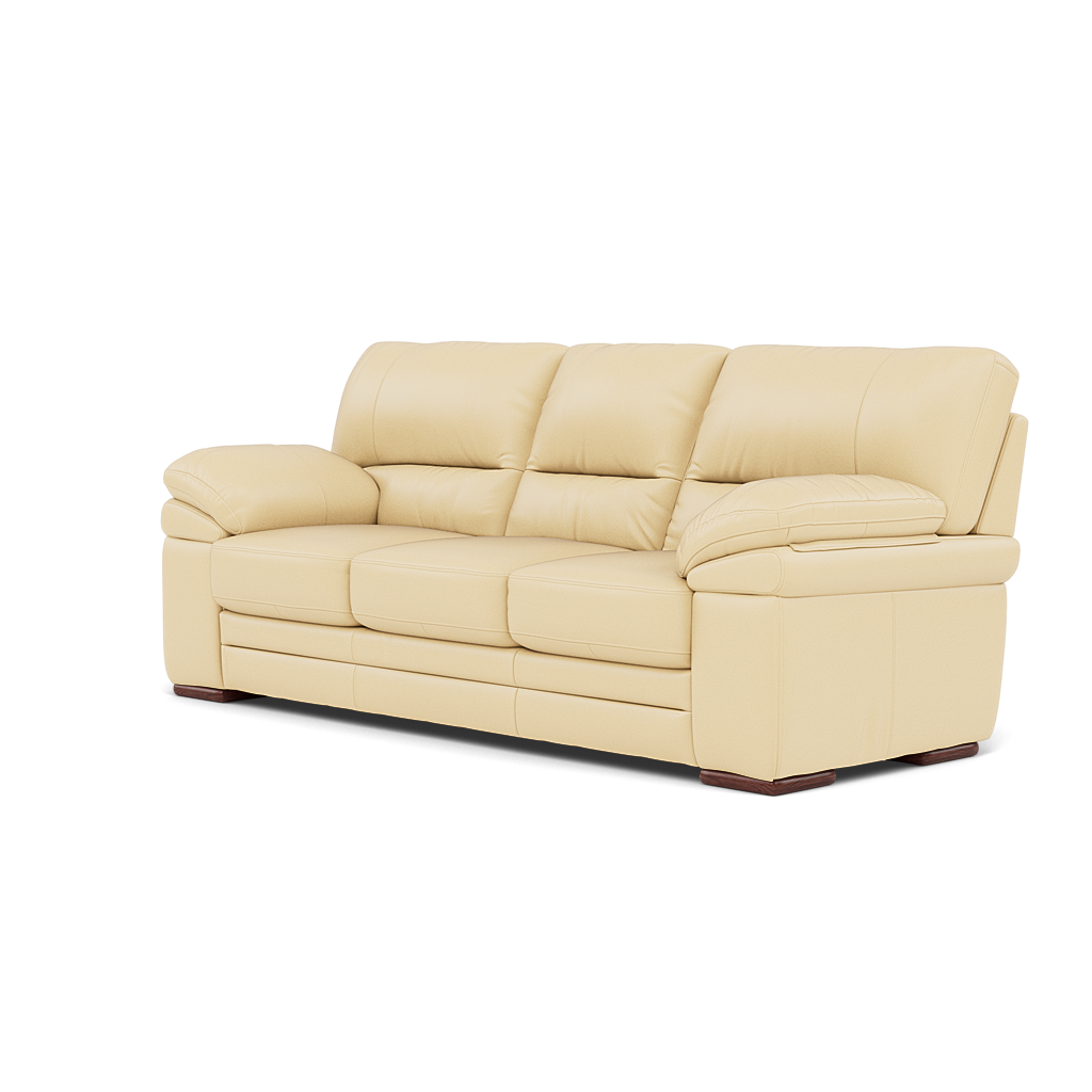 Gino 3 Seater Sofa - 3 Seater Sofa Cat 60 — Cat-60/04 Montana Vanilla Cream / Wooden Feet, gallery image 3
