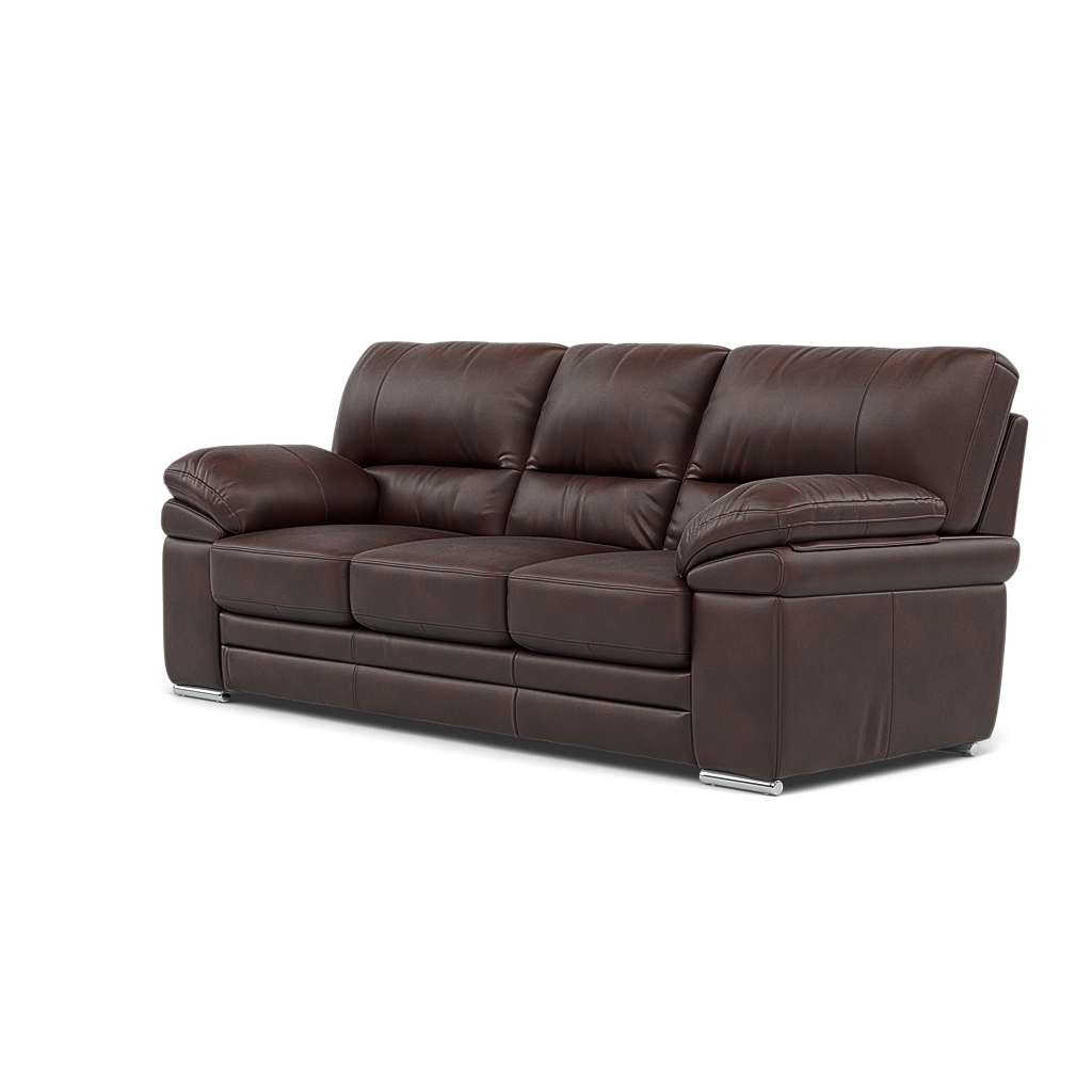 Gino 3 Seater Sofa - 3 Seater Sofa Cat 60 — Cat-60/08 Montana Chocolate / Metal Feet, gallery image 3