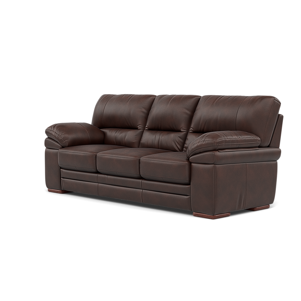 Gino 3 Seater Sofa - 3 Seater Sofa Cat 60 — Cat-60/08 Montana Chocolate / Wooden Feet, gallery image 3