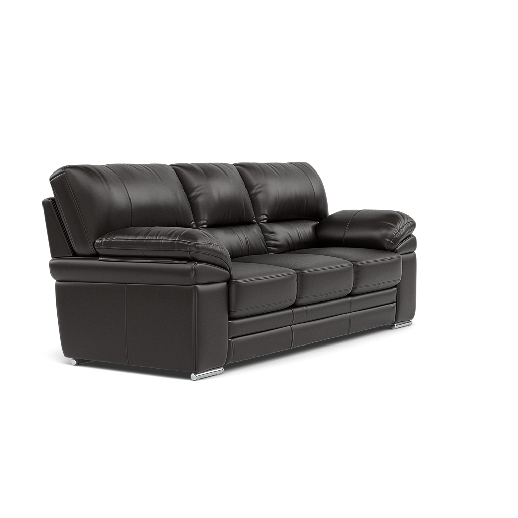 Gino 3 Seater Sofa - 3 Seater Sofa Cat 60 — Cat-60/09 Montana Black Coffee / Metal Feet, gallery image 1