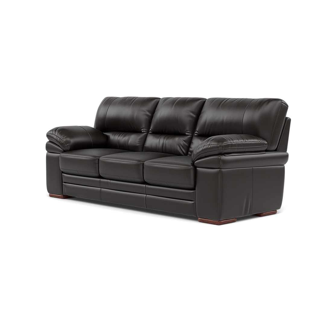 Gino 3 Seater Sofa - 3 Seater Sofa Cat 60 — Cat-60/09 Montana Black Coffee / Wooden Feet, gallery image 3