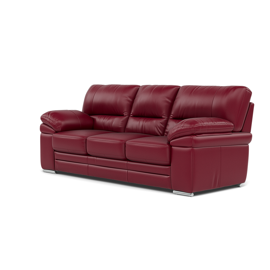 Gino 3 Seater Sofa - 3 Seater Sofa Cat 60 — Cat-60/13 Montana Cranberry / Metal Feet, gallery image 3