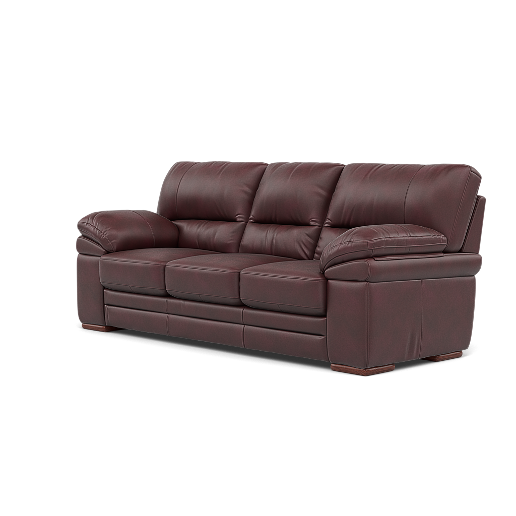 Gino 3 Seater Sofa - 3 Seater Sofa Cat 60 — Cat-60/15 Montana Ruby / Wooden Feet, gallery image 3