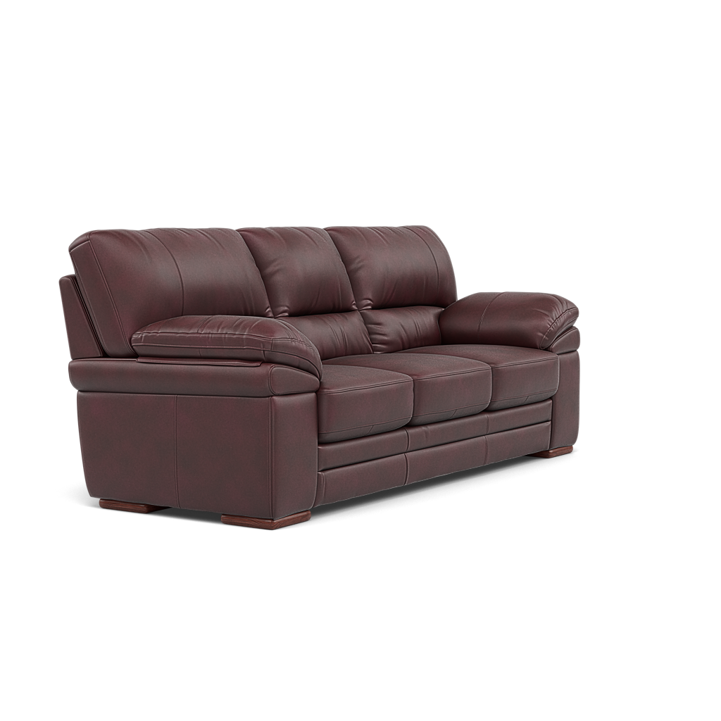 Gino 3 Seater Sofa - 3 Seater Sofa Cat 60 — Cat-60/15 Montana Ruby / Wooden Feet, gallery image 1