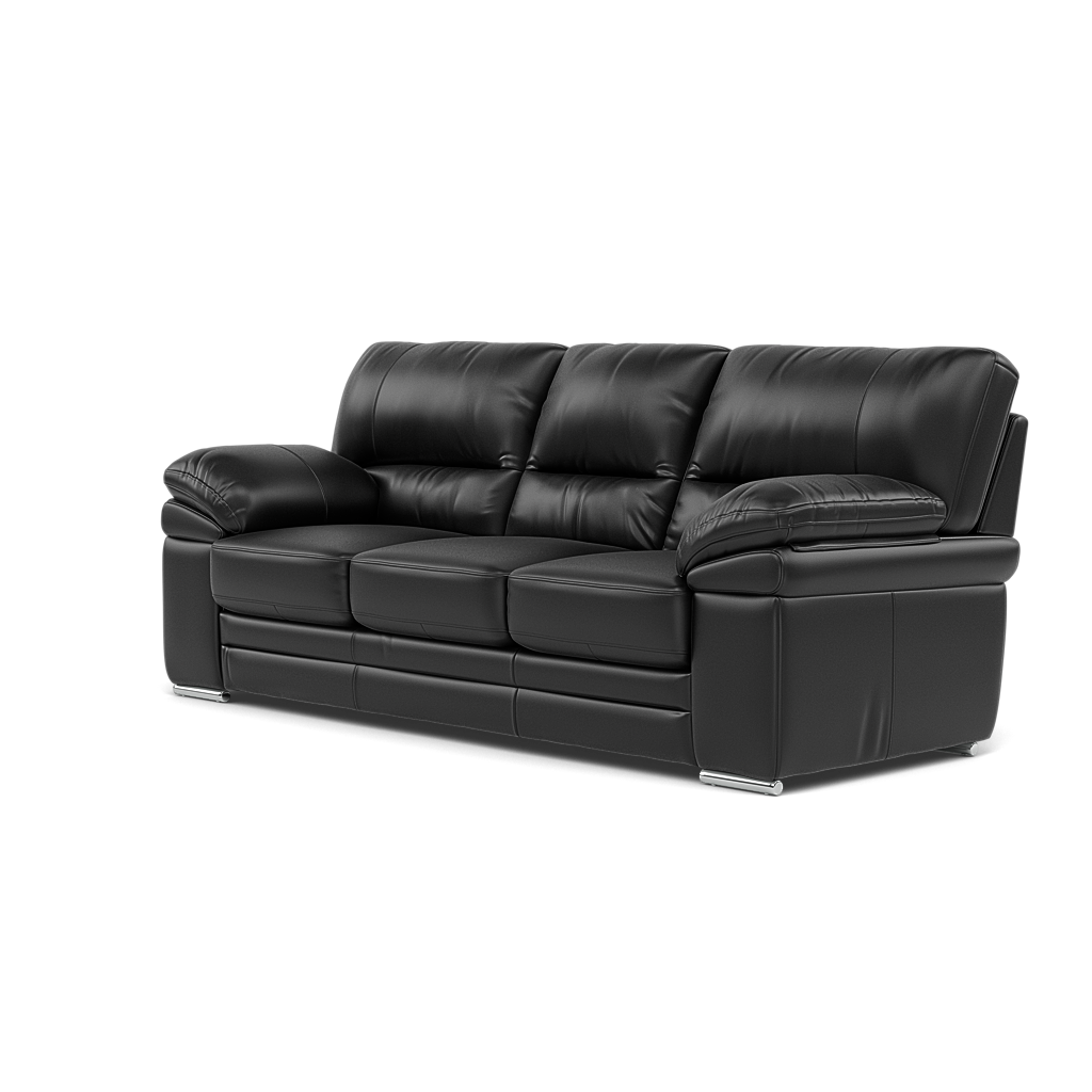 Gino 3 Seater Sofa - 3 Seater Sofa Cat 60 — Cat-60/22 Montana Jet Black / Metal Feet, gallery image 3