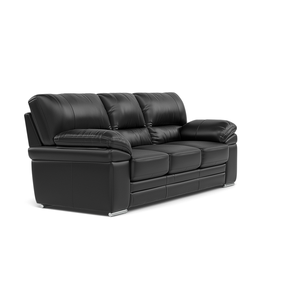 Gino 3 Seater Sofa - 3 Seater Sofa Cat 60 — Cat-60/22 Montana Jet Black / Metal Feet, gallery image 1