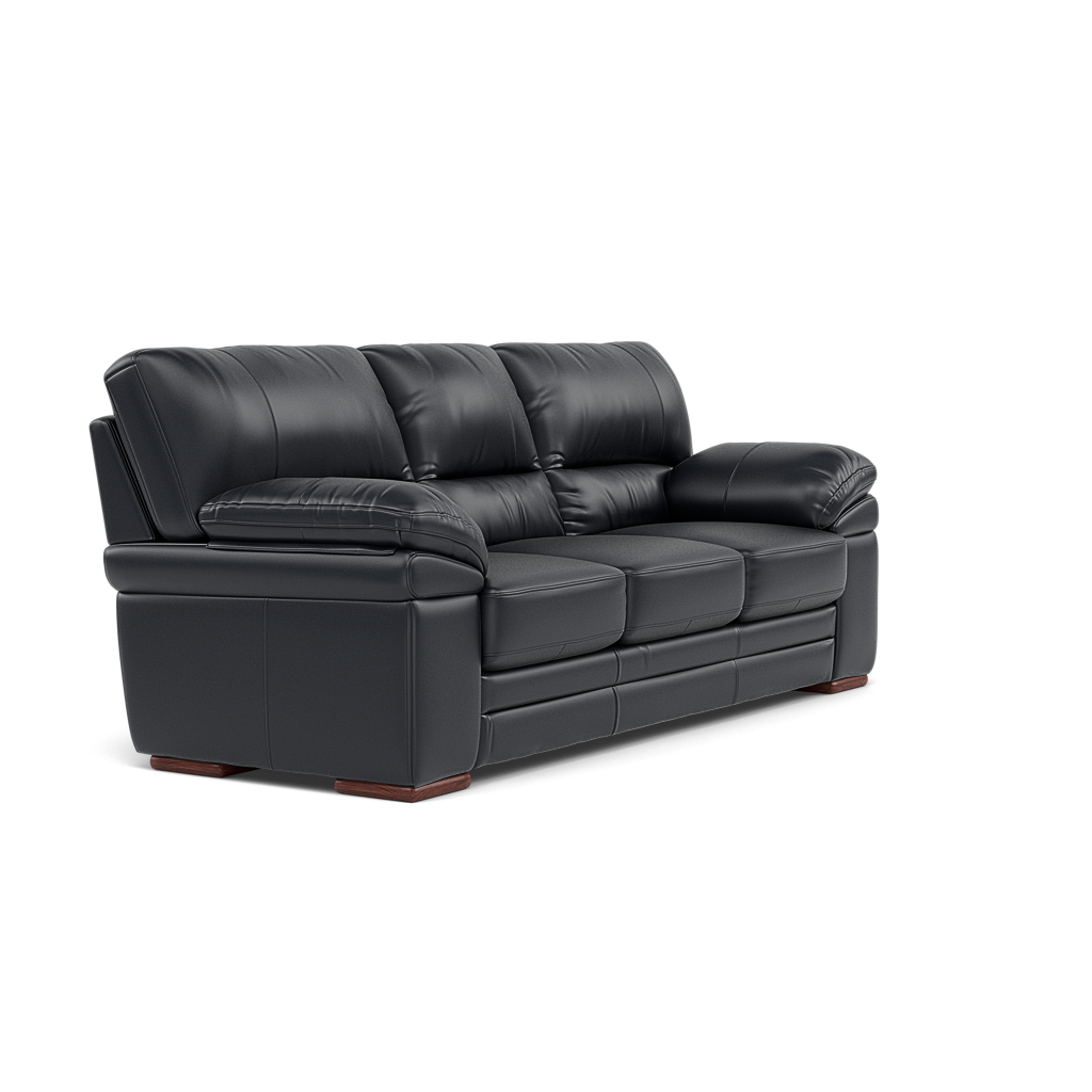 Gino 3 Seater Sofa - 3 Seater Sofa Cat 60 — Cat-60/24 Montana Navy / Wooden Feet, gallery image 1