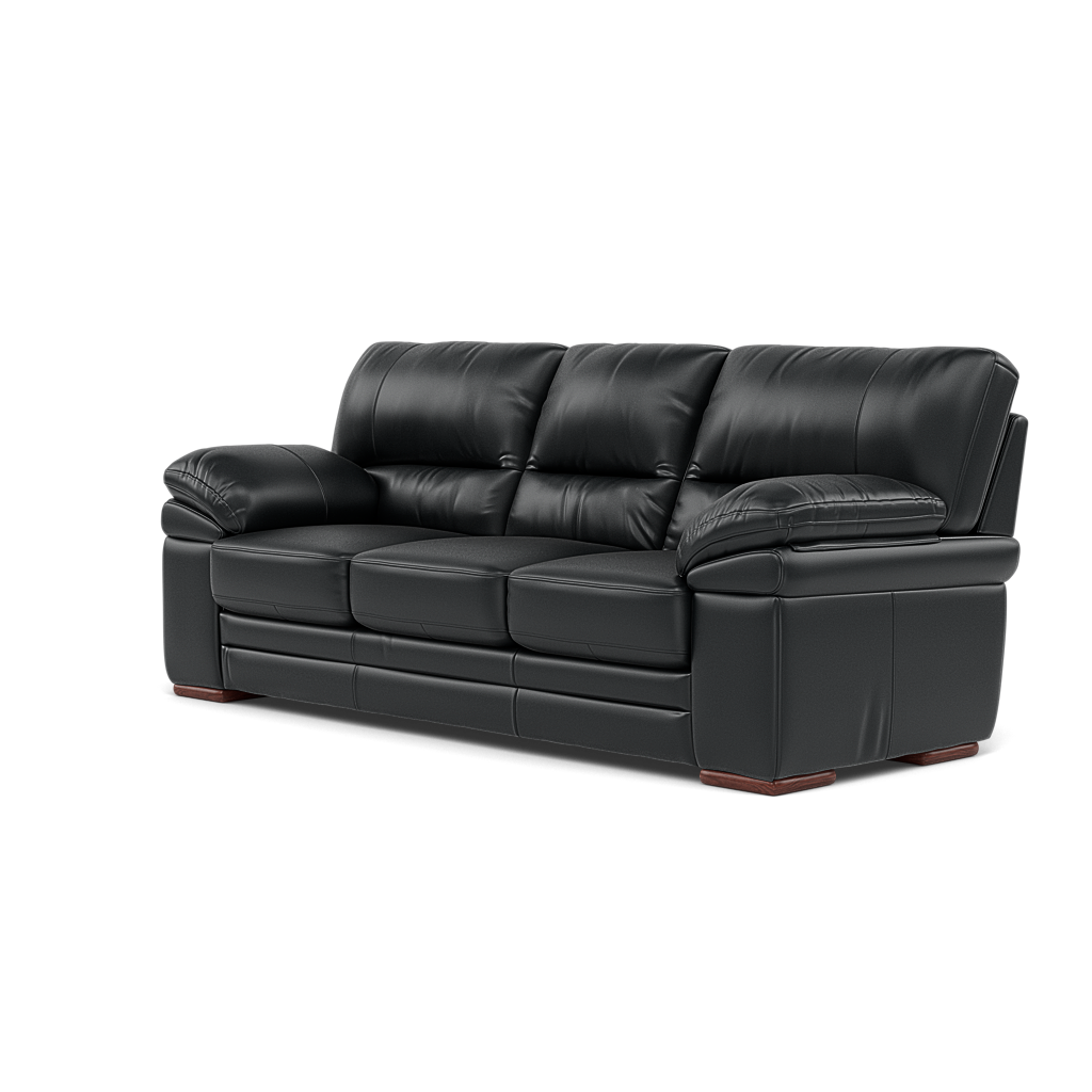 Gino 3 Seater Sofa - 3 Seater Sofa Cat 60 — Cat-60/25 Montana Charcoal / Wooden Feet, gallery image 3