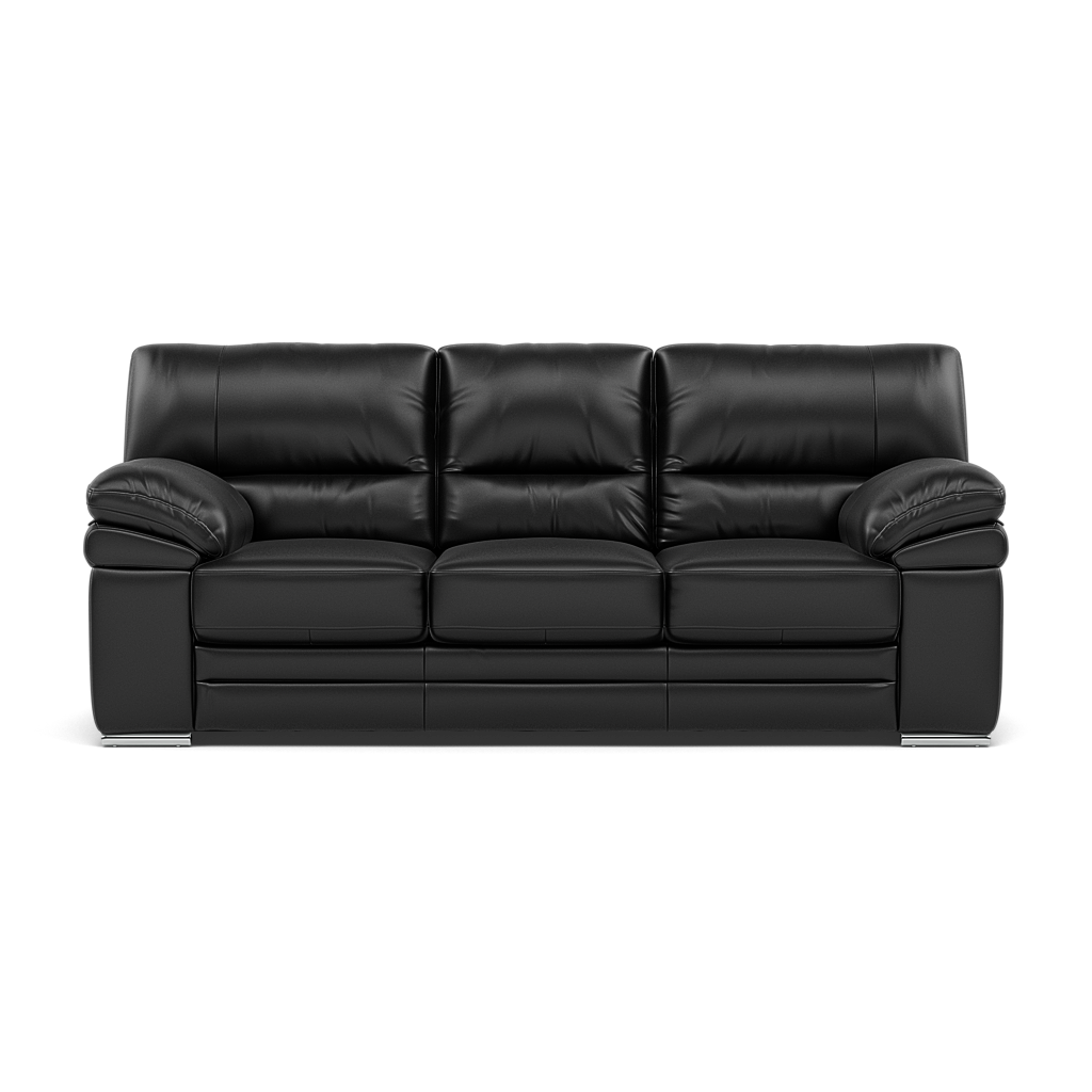 Gino 3 Seater Sofa - 3 Seater Sofa Cat 60 3 Seater Sofas Sterling Home 21 Cat-60/22 Montana Jet Black Metal Feet