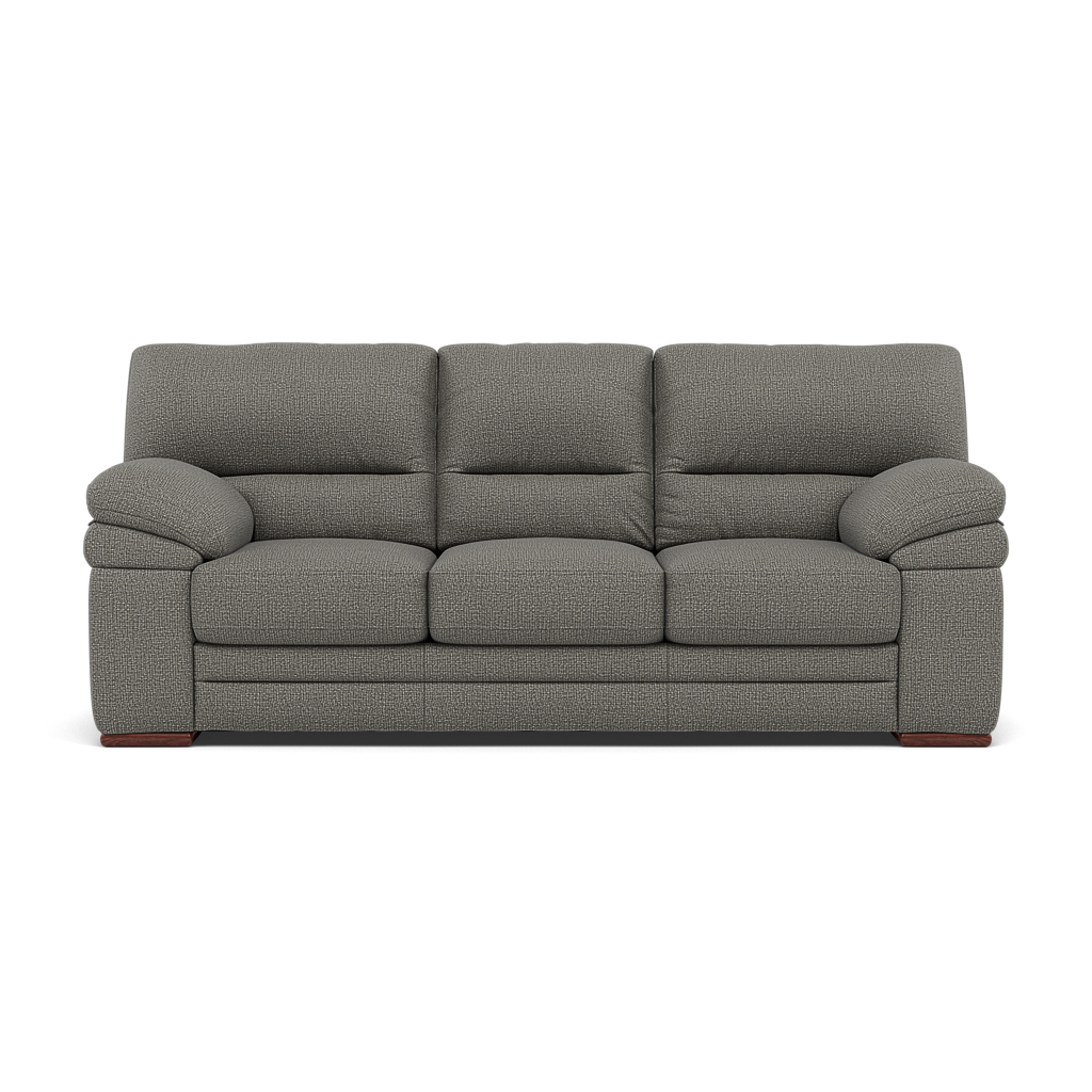 Gino 3 Seater Sofa - 3 Seater Sofa F8 3 Seater Sofas Sterling Home 9 Hopsack Platinum 70003 Wooden Feet