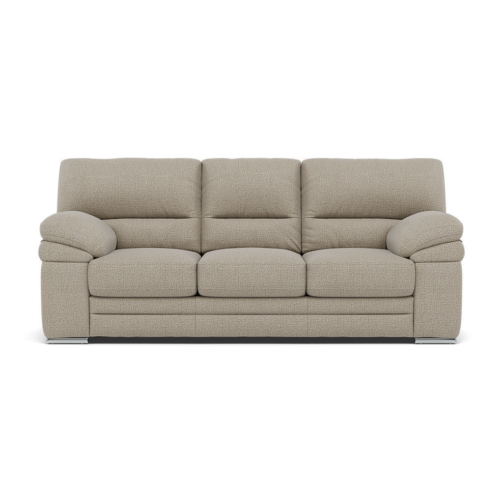 Gino 3 Seater Sofa - 3 Seater Sofa F8 3 Seater Sofas Sterling Home 10 Hopsack Linen 70004 Metal Feet