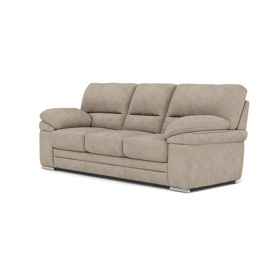 Gino 3 Seater Sofa - 3 Seater Sofa F8 — Darwin Mink 50366 / Metal Feet, gallery image 3