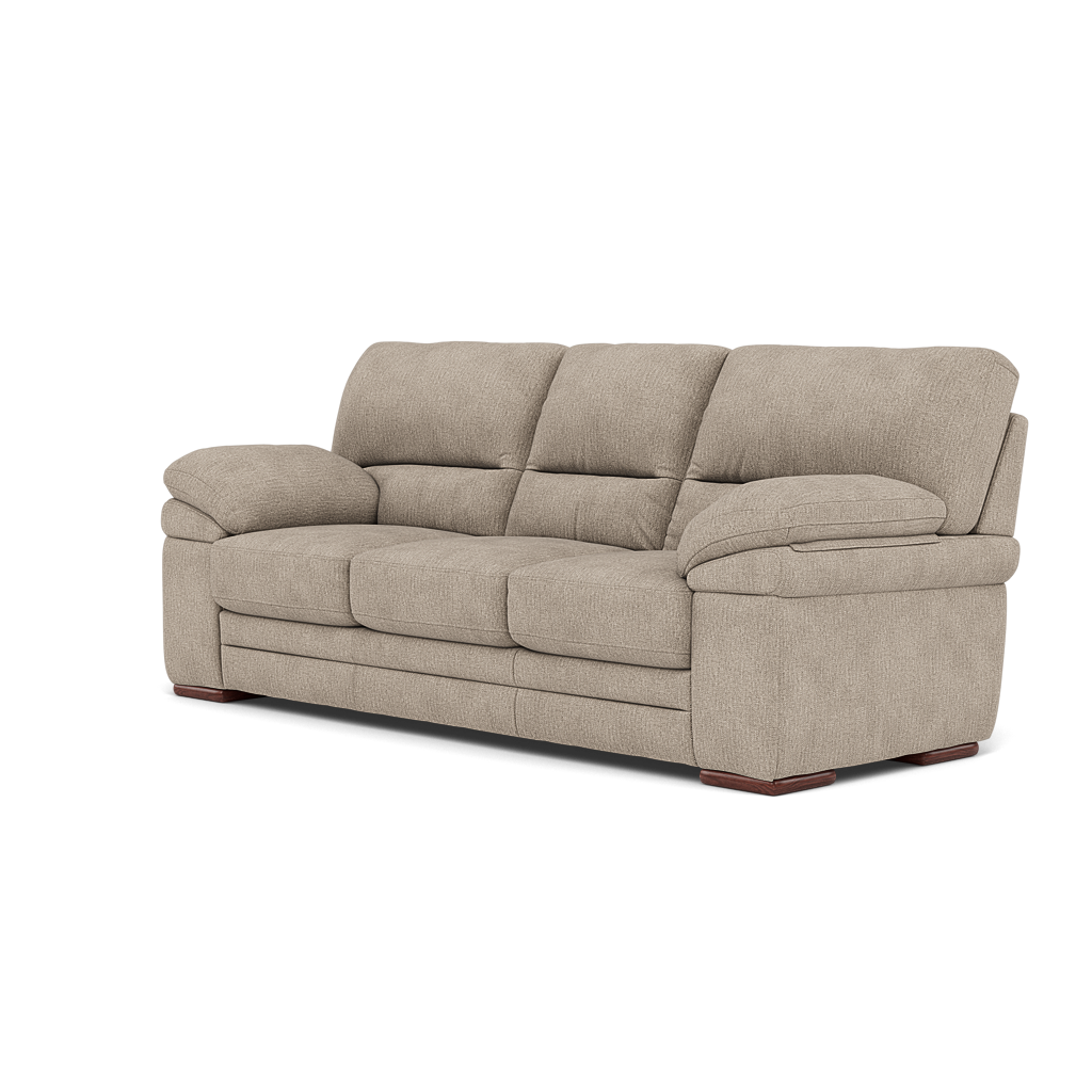 Gino 3 Seater Sofa - 3 Seater Sofa F8 — Darwin Mink 50366 / Wooden Feet, gallery image 3