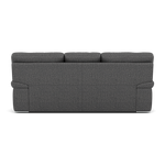 Gino 3 Seater Sofa - 3 Seater Sofa F8 — Hopsack Charcoal 70006 / Metal Feet, gallery image 2