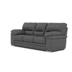 Gino 3 Seater Sofa - 3 Seater Sofa F8 — Hopsack Charcoal 70006 / Metal Feet, gallery image 3