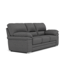 Gino 3 Seater Sofa - 3 Seater Sofa F8 — Hopsack Charcoal 70006 / Metal Feet, gallery image 1