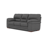 Gino 3 Seater Sofa - 3 Seater Sofa F8 — Hopsack Charcoal 70006 / Wooden Feet, gallery image 3