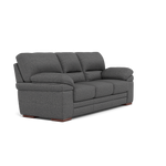 Gino 3 Seater Sofa - 3 Seater Sofa F8 — Hopsack Charcoal 70006 / Wooden Feet, gallery image 1