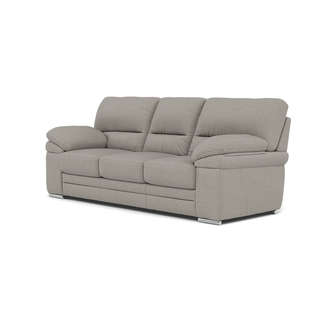 Gino 3 Seater Sofa - 3 Seater Sofa F8 — Hopsack Dove 70001 / Metal Feet, gallery image 3