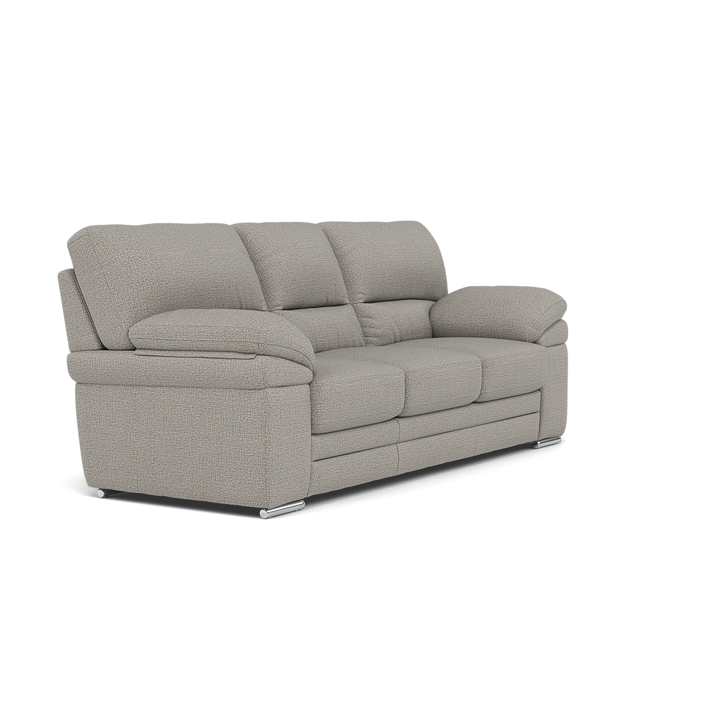 Gino 3 Seater Sofa - 3 Seater Sofa F8 — Hopsack Dove 70001 / Metal Feet, gallery image 1