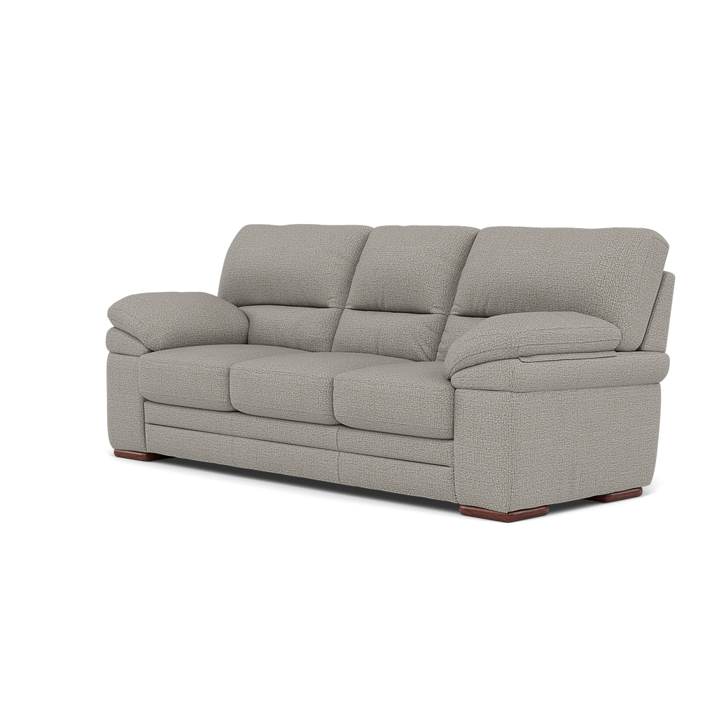 Gino 3 Seater Sofa - 3 Seater Sofa F8 — Hopsack Dove 70001 / Wooden Feet, gallery image 3