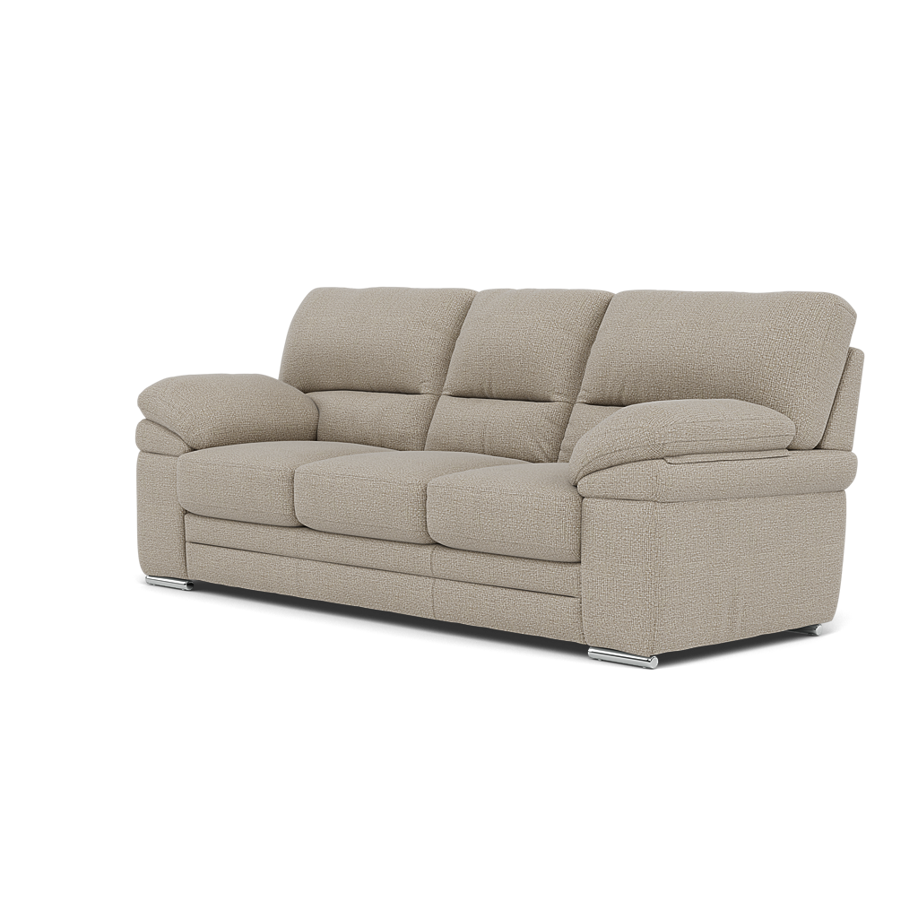 Gino 3 Seater Sofa - 3 Seater Sofa F8 — Hopsack Linen 70004 / Metal Feet, gallery image 3