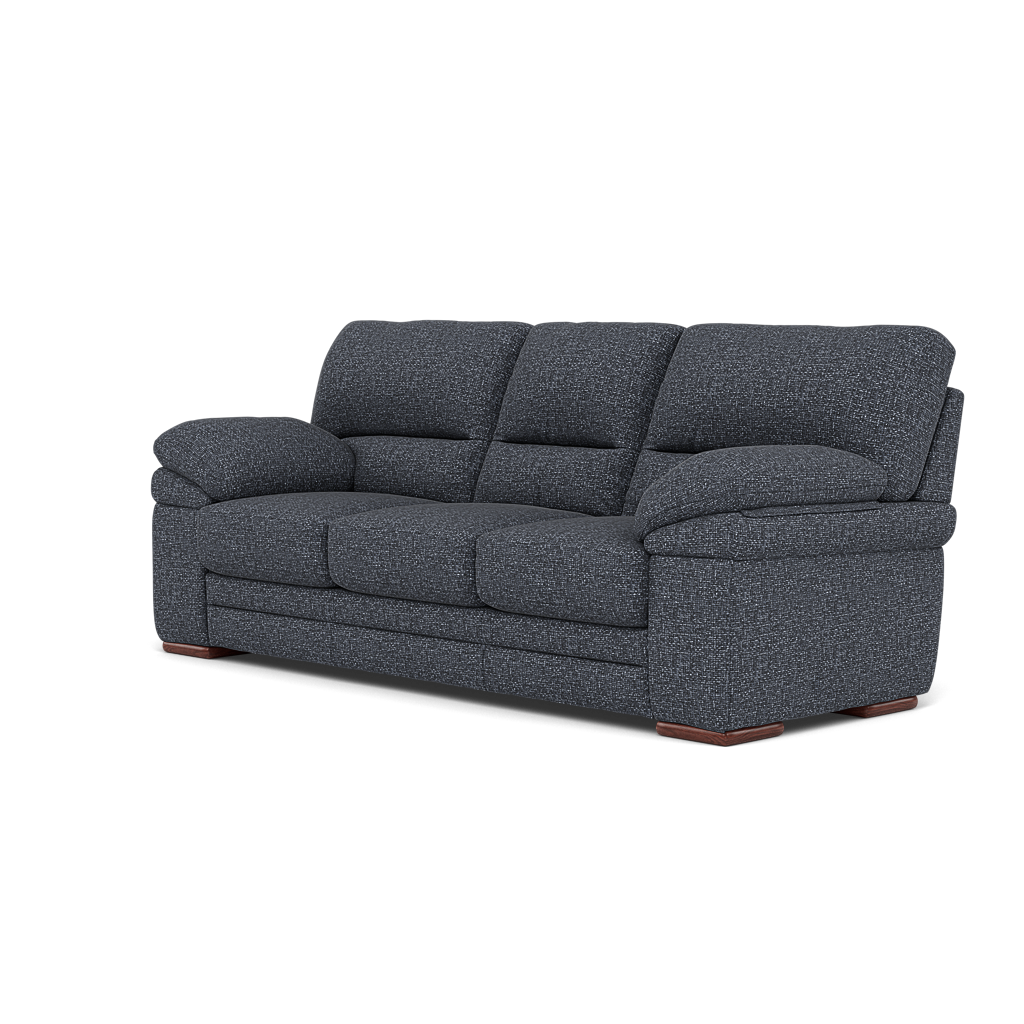 Gino 3 Seater Sofa - 3 Seater Sofa F8 — Hopsack Midnight 70005 / Wooden Feet, gallery image 3