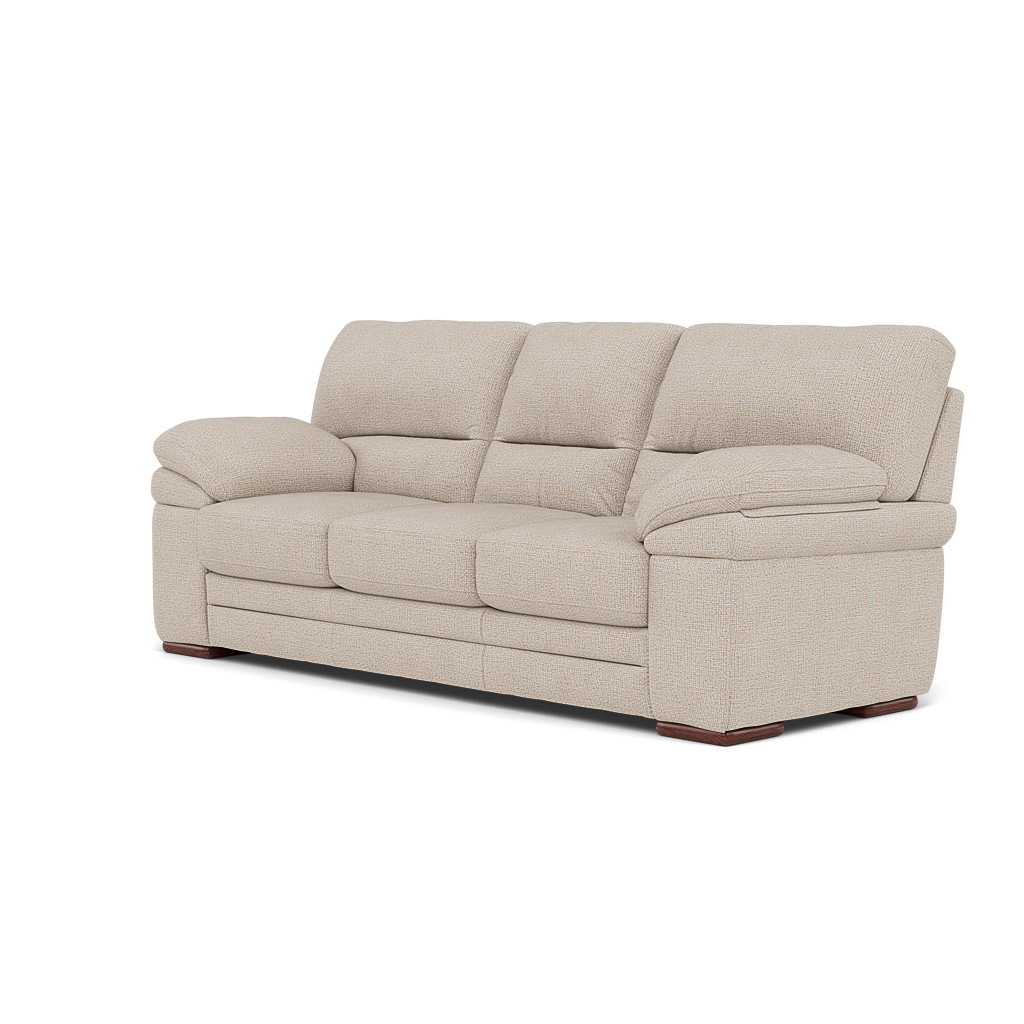 Gino 3 Seater Sofa - 3 Seater Sofa F8 — Hopsack Natural 70002 / Wooden Feet, gallery image 3