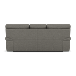 Gino 3 Seater Sofa - 3 Seater Sofa F8 — Hopsack Platinum 70003 / Metal Feet, gallery image 2