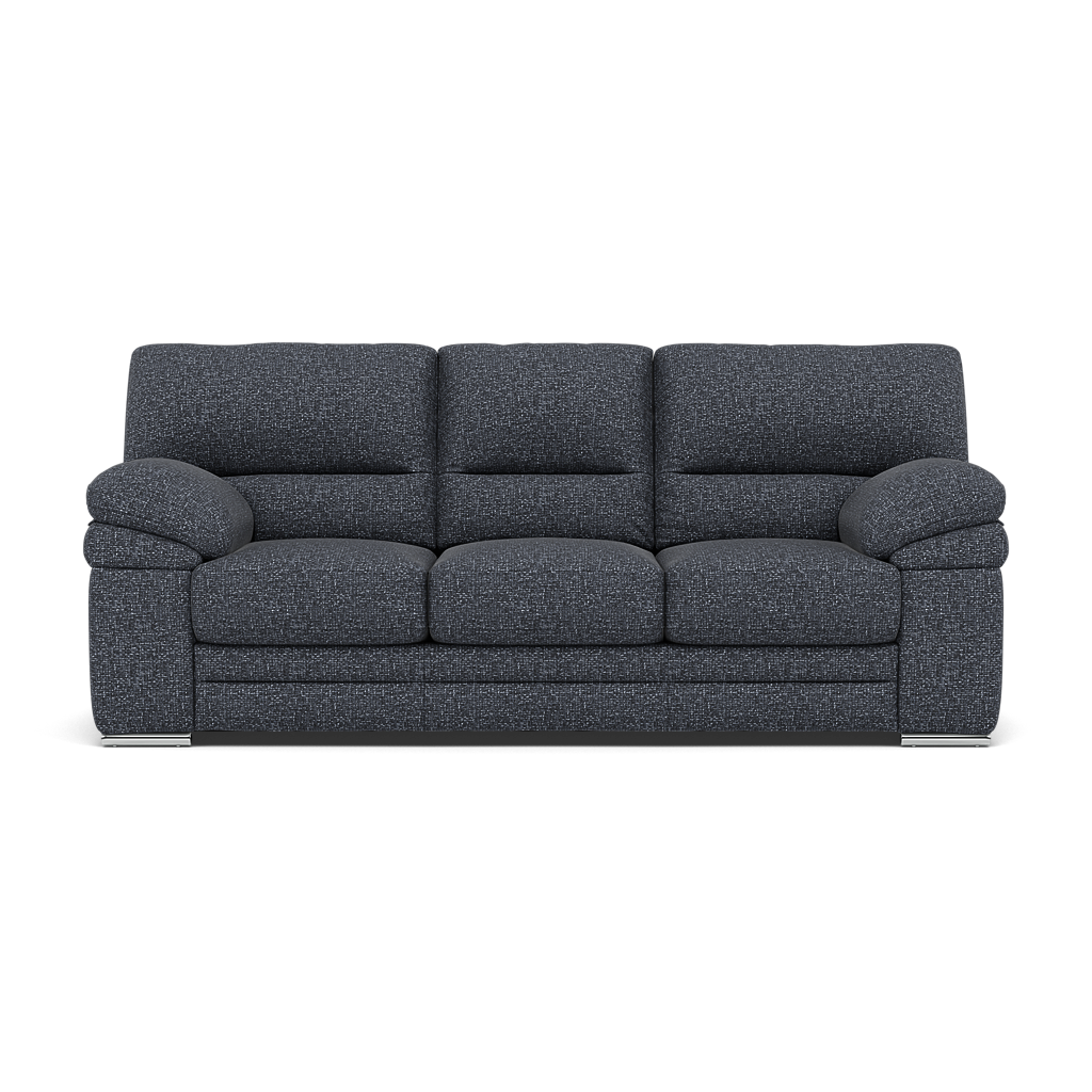 Gino 3 Seater Sofa - 3 Seater Sofa F8 3 Seater Sofas Sterling Home 12 Hopsack Midnight 70005 Metal Feet