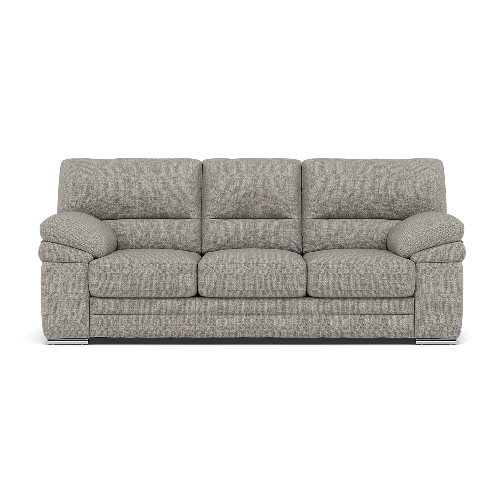 Gino 3 Seater Sofa - 3 Seater Sofa F8 3 Seater Sofas Sterling Home 4 Hopsack Dove 70001 Metal Feet