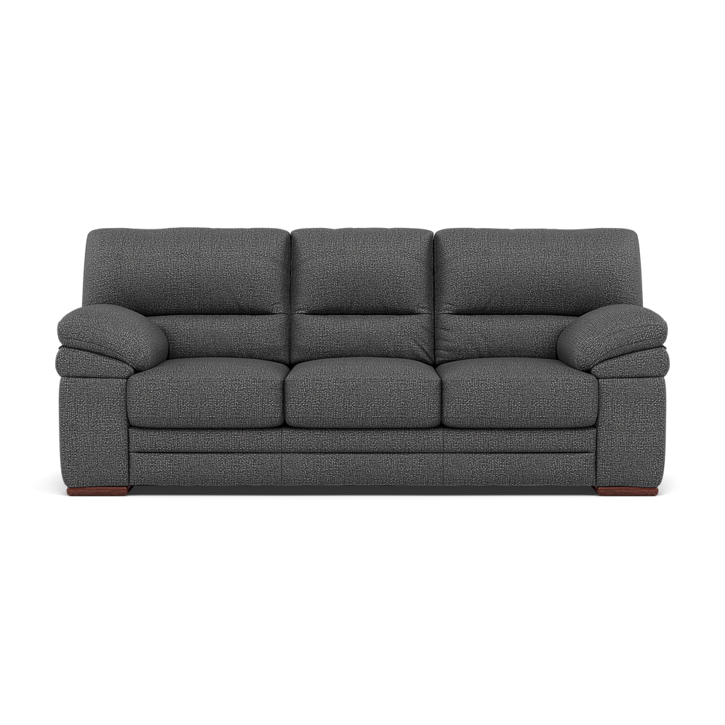 Gino 3 Seater Sofa - 3 Seater Sofa F8 3 Seater Sofas Sterling Home 15 Hopsack Charcoal 70006 Wooden Feet