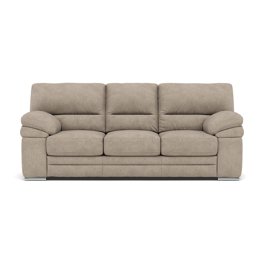 Gino 3 Seater Sofa - 3 Seater Sofa F8 3 Seater Sofas Sterling Home 1 Darwin Mink 50366 Metal Feet