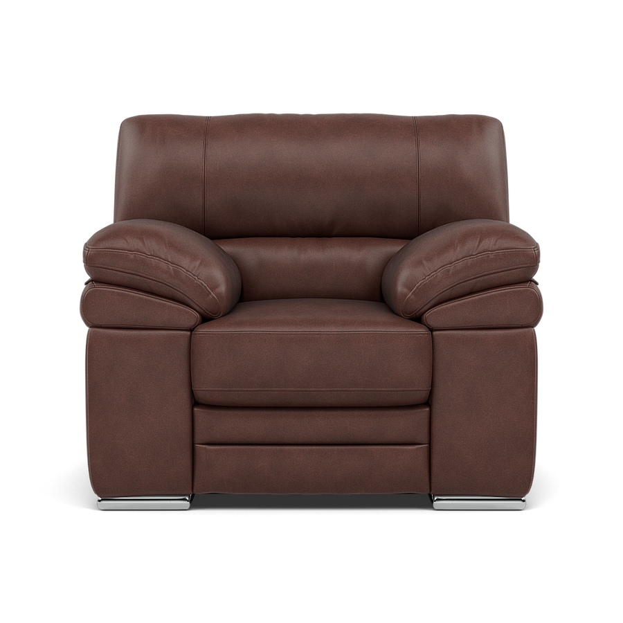 Gino Armchair - Armchair Cat 55 Armchairs Sterling Home Cat-55/27 Seattle Chestnut Metal Feet 1