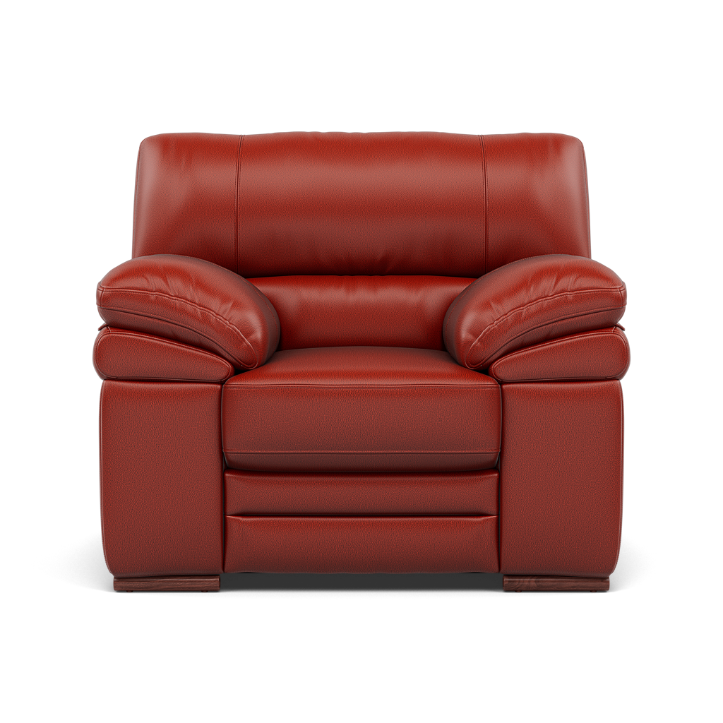 Gino Armchair - Armchair Cat 60 Sterling Home 12 Cat-60/11 Montana Flame Wooden Feet