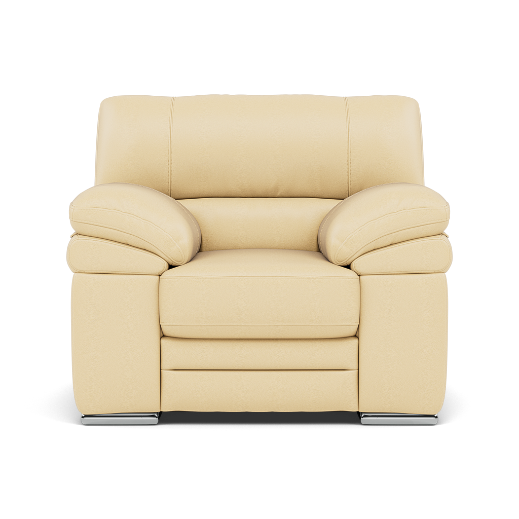 Gino Armchair - Armchair Cat 60 Sterling Home 3 Cat-60/04 Montana Vanilla Cream Metal Feet