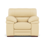 Gino Armchair - Armchair Cat 60 Sterling Home 4 Cat-60/04 Montana Vanilla Cream Wooden Feet