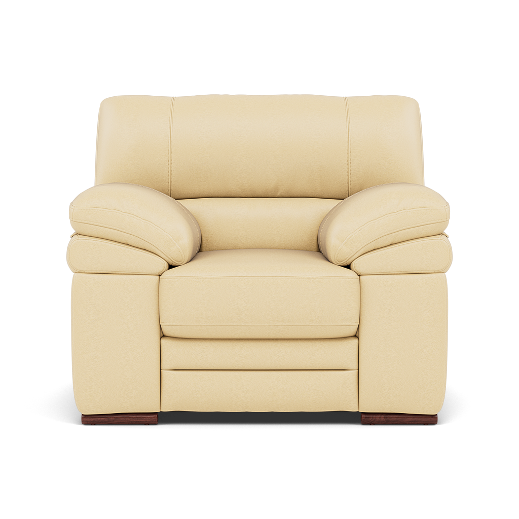 Gino Armchair - Armchair Cat 60 Sterling Home 4 Cat-60/04 Montana Vanilla Cream Wooden Feet